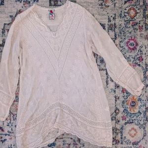 Johnny Was beach cover up mini dress